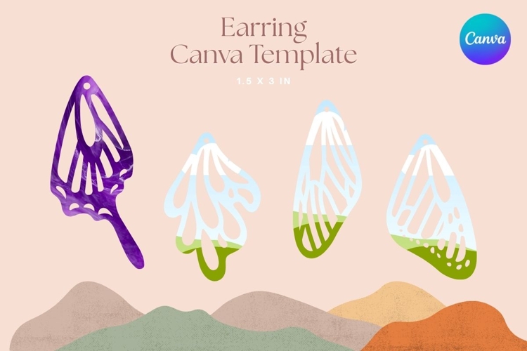 Elegant Earring CANVA FRAME Jewelry Designs Add Photo_4 example image 1