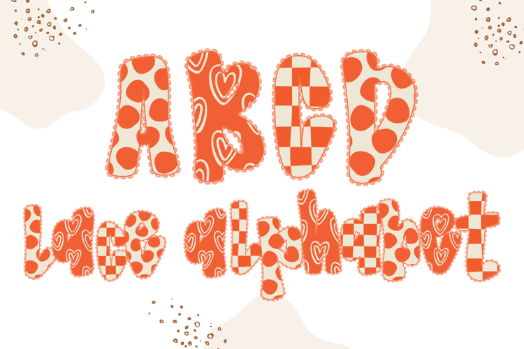 Preppy Lace Letters Lace Alphabet Boho Wedding Invitations_4