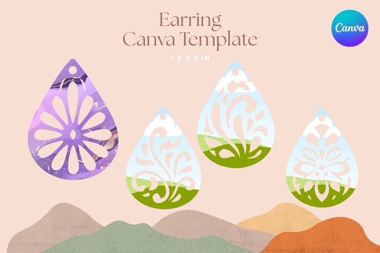 Elegant Earring CANVA FRAME Jewelry Designs Add Photo_40