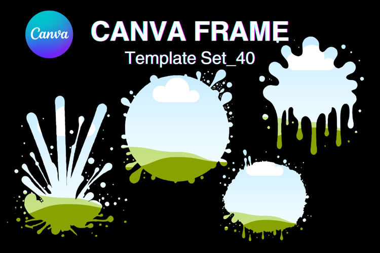 Drip Canva Frame Water Drop Dripping Borders add Photo 40