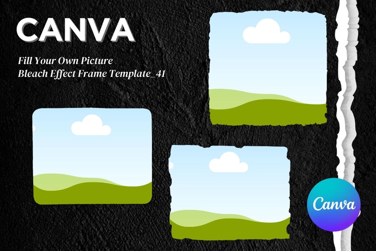 Grunge Canva Frame Distressed Square Rectangle Add Photo_41
