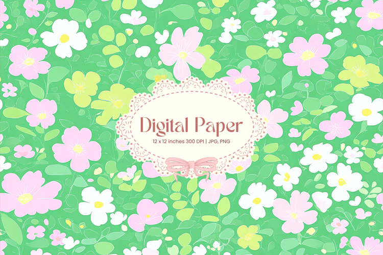 Flower Pattern Background Wallpaper Digital Paper Wrap_41