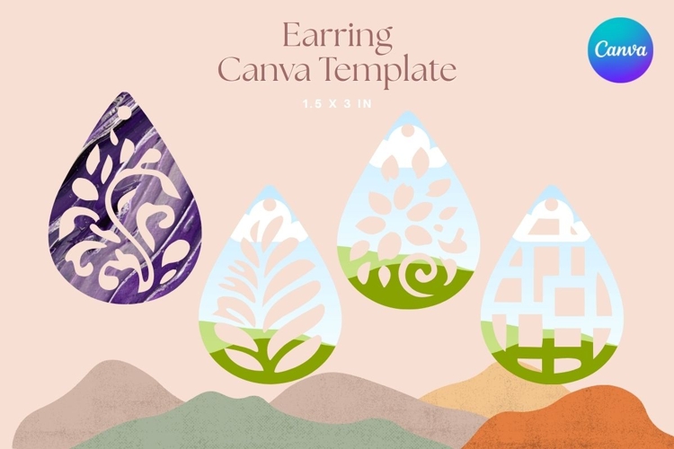 Elegant Earring CANVA FRAME Jewelry Designs Add Photo_42