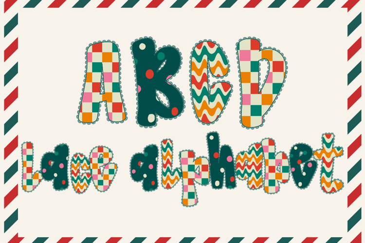 Preppy Lace Letters Lace Alphabet Boho Wedding Invitations42