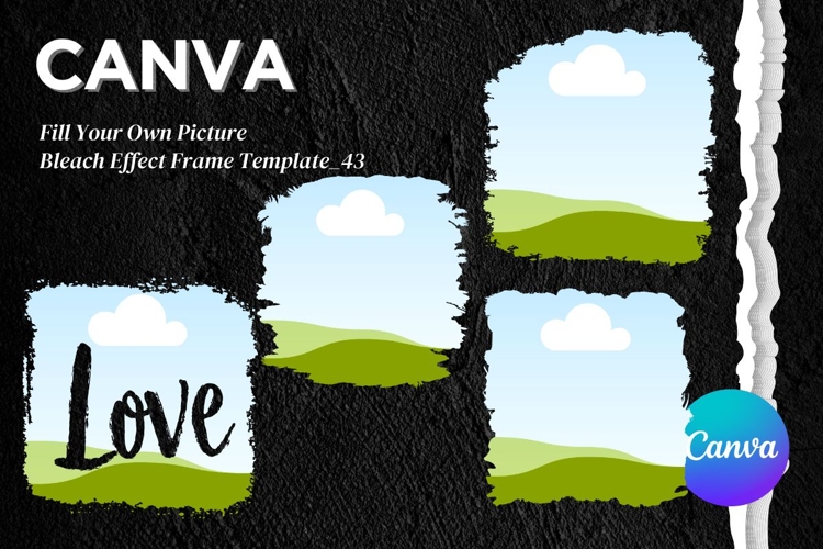 Grunge Canva Frame Distressed Square Rectangle Add Photo_43