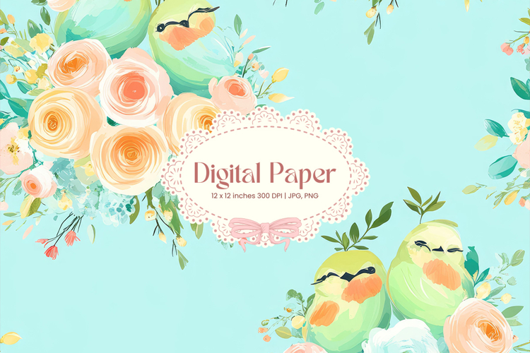 Flower Pattern Background Wallpaper Digital Paper Wrap_43