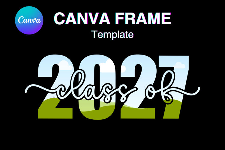 Senior 2026 Canva Frame Varsity Sport Graduation Add Photo44