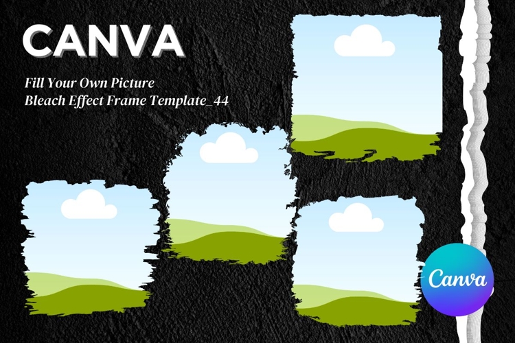 Grunge Canva Frame Distressed Square Rectangle Add Photo_44