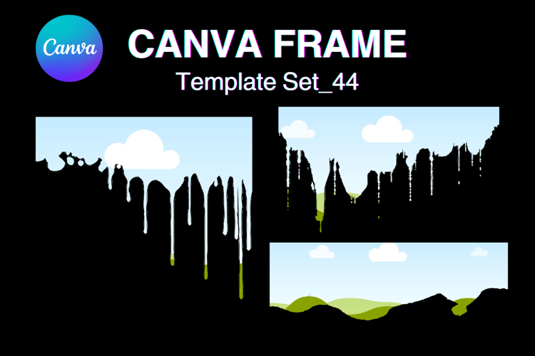 Drip Canva Frame Water Drop Dripping Borders add Photo 44