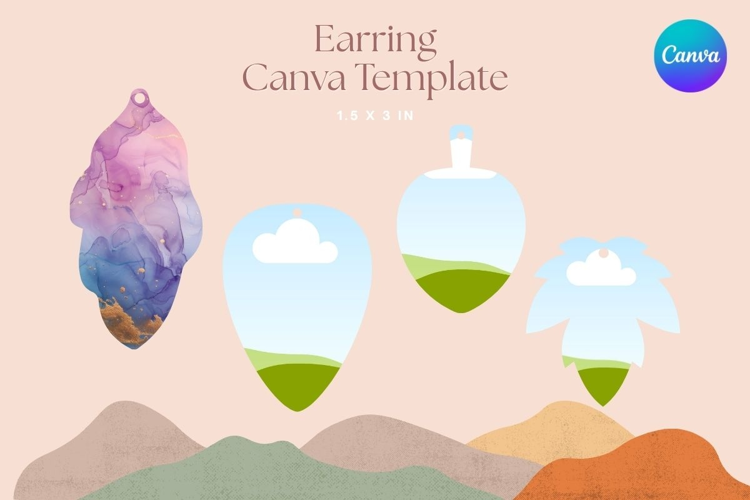 Elegant Earring CANVA FRAME Jewelry Designs Add Photo_44