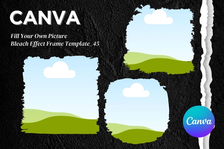 Grunge Canva Frame Distressed Square Rectangle Add Photo_45