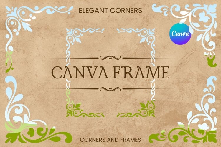 Elegant Corners Canva Frame Decorative Photo Frame Border_46 example image 1