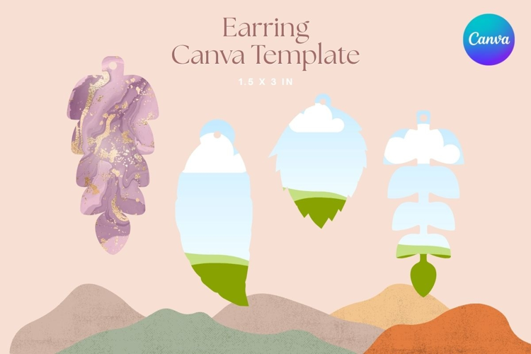 Elegant Earring CANVA FRAME Jewelry Designs Add Photo_46