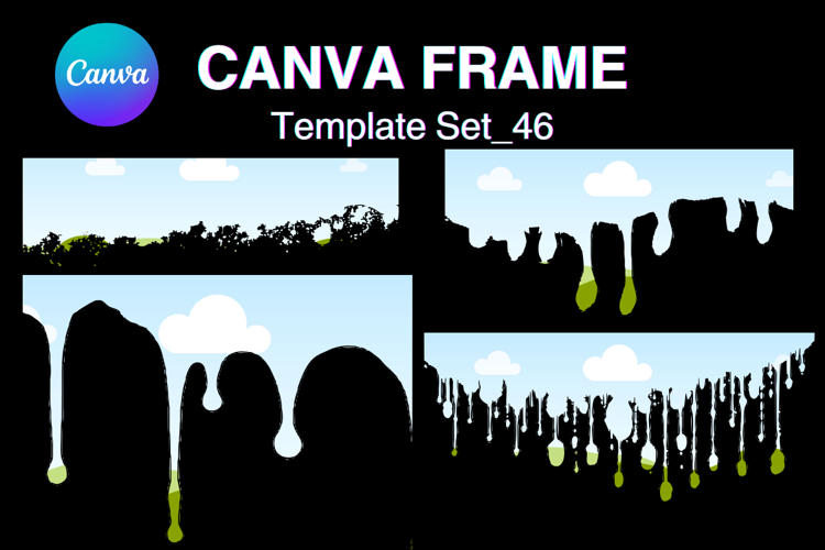 Drip Canva Frame Water Drop Dripping Borders add Photo 46