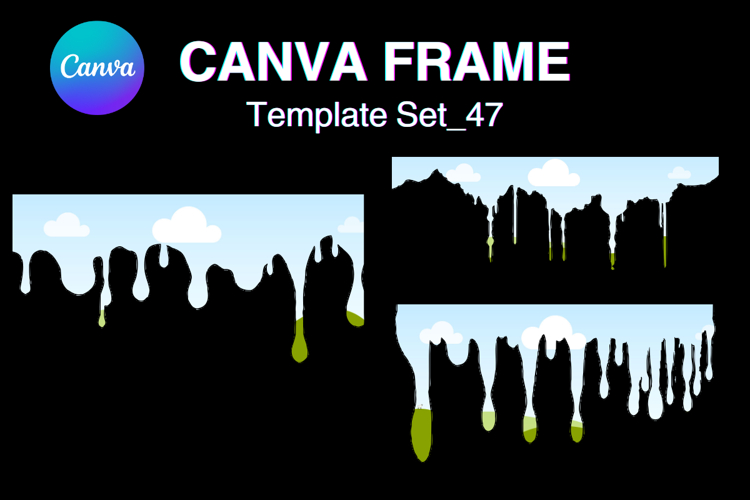 Drip Canva Frame Water Drop Dripping Borders add Photo 47