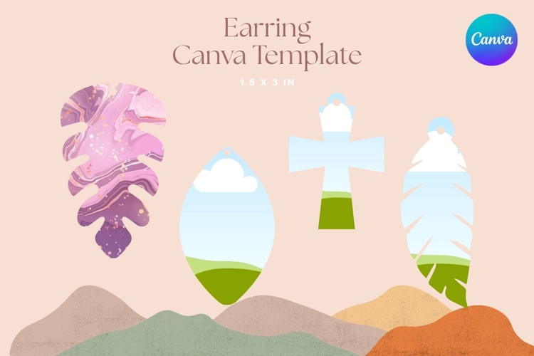 Elegant Earring CANVA FRAME Jewelry Designs Add Photo_48