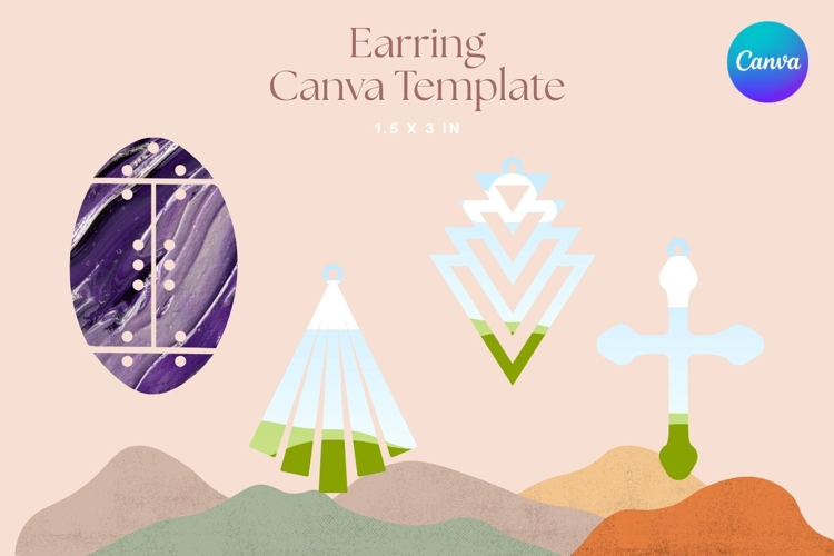 Elegant Earring CANVA FRAME Jewelry Designs Add Photo_49