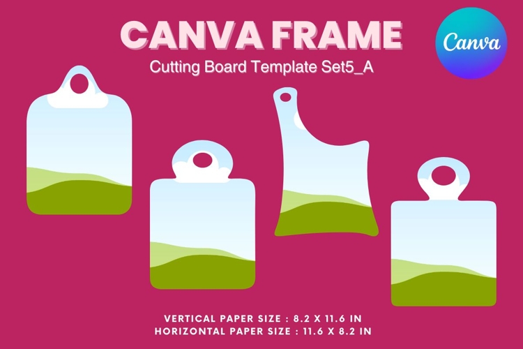 Kitchen Cutting Board Canva Frame Board for Serving Dishes_5
