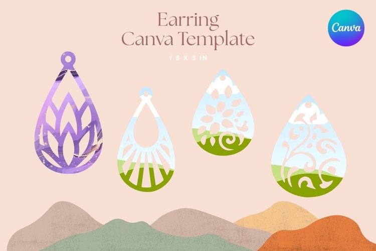 Elegant Earring CANVA FRAME Jewelry Designs Add Photo_5 example image 1