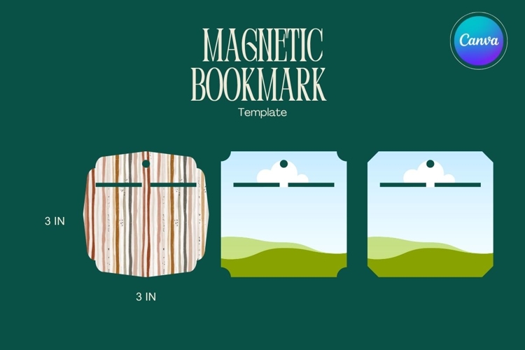 Display Magnetic Bookmark Canva Frame Template Editable_5 example image 1