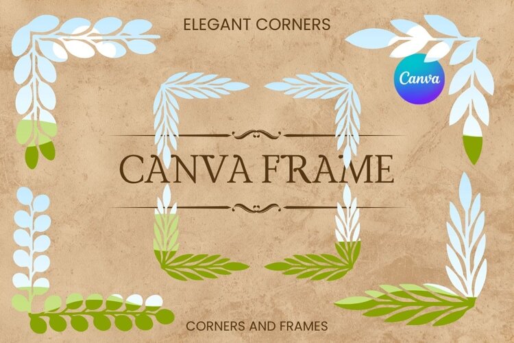 Elegant Corners Canva Frame Decorative Photo Frame Border_50 example image 1