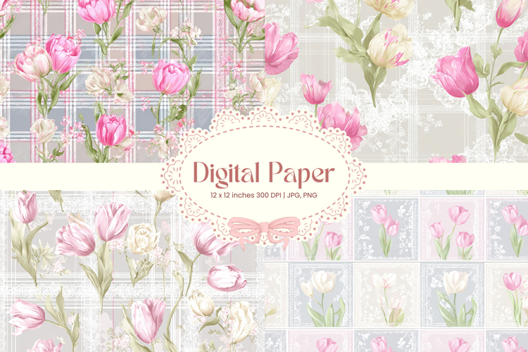 Flower Pattern Background Wallpaper Digital Paper Wrap_50