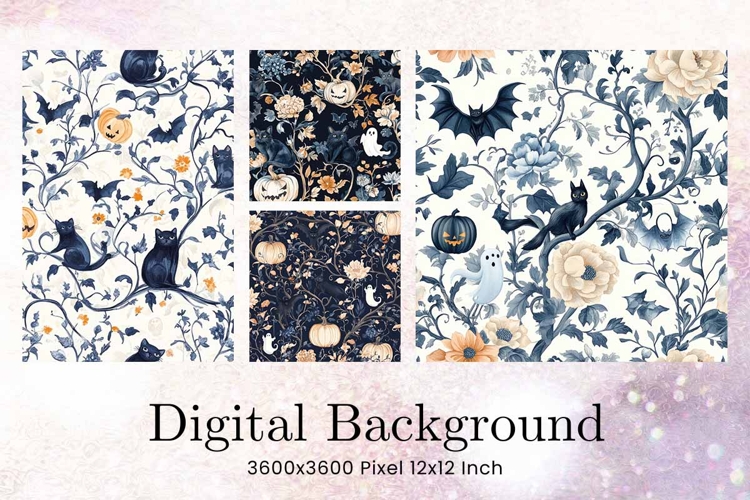 Halloween Pattern Background Scare Horror Ghost Wallpaper_52