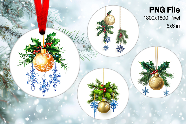 Christmas bauble Ornament Ball Circle Decorate Sublimation