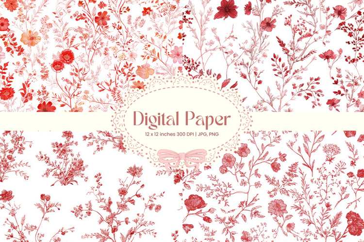 Flower Pattern Background Wallpaper Digital Paper Wrap_54