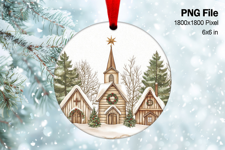 Christmas House Ornament Watercolor Snow House Decorate_6