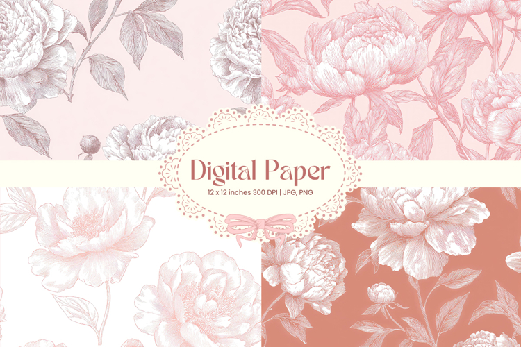 Flower Pattern Background Wallpaper Digital Paper Wrap_64