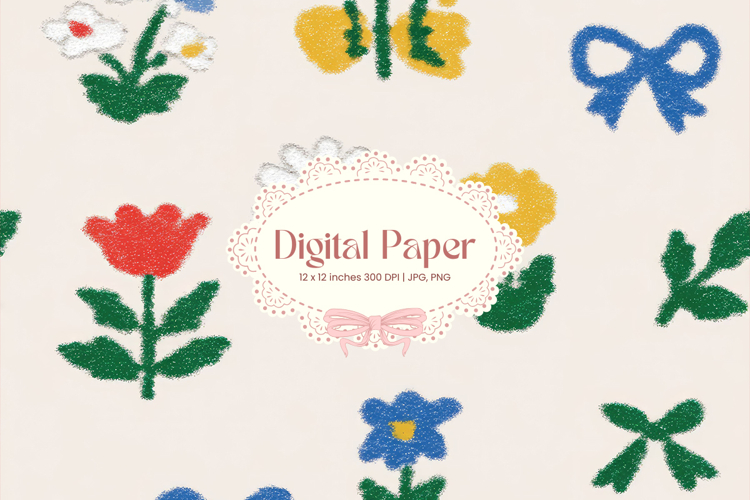 Flower Pattern Background Wallpaper Digital Paper Wrap_69