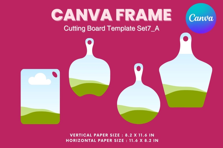 Kitchen Cutting Board Canva Frame Board for Serving Dishes_7