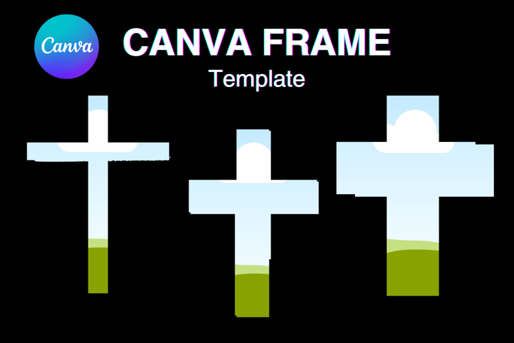 Jesus Cross Canva Frame Paint Distressed Christian Easter_7