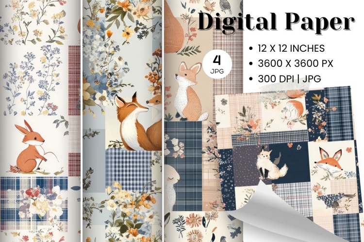 Flower Patchwork Quilt Pattern Background Gingham Wallpaper