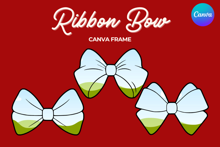 Coquette Bow Canva Frame Hand-Drawn Ribbon Mom life Design