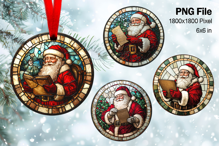 Santa Claus Christmas Ornament Snow Decorate Sublimation_73