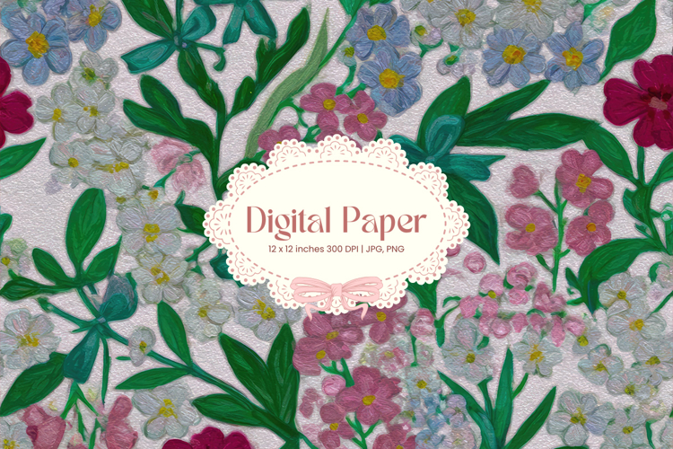 Flower Pattern Background Wallpaper Digital Paper Wrap_73