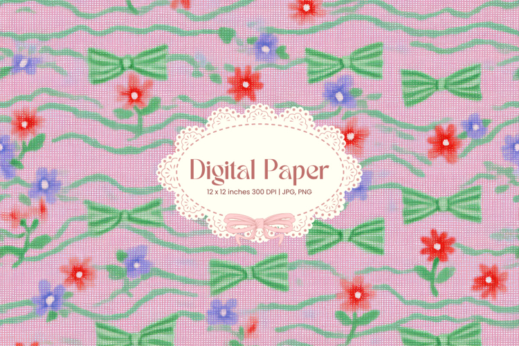 Flower Pattern Background Wallpaper Digital Paper Wrap_76