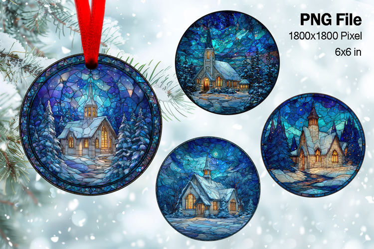 Christmas House Ornament Watercolor Snow House Decorate_77