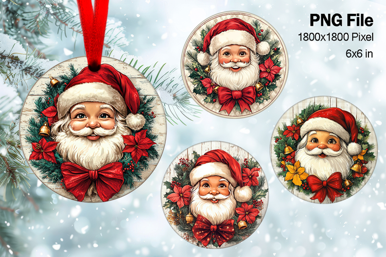 Santa Claus Christmas Ornament Snow Decorate Sublimation_78