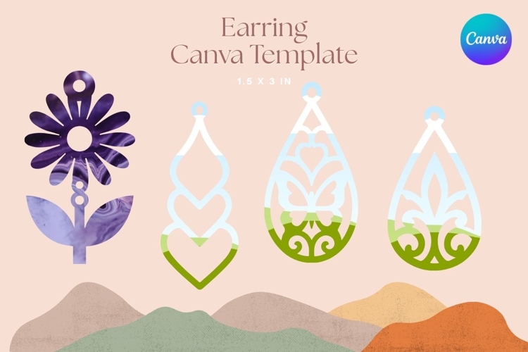 Elegant Earring CANVA FRAME Jewelry Designs Add Photo_8
