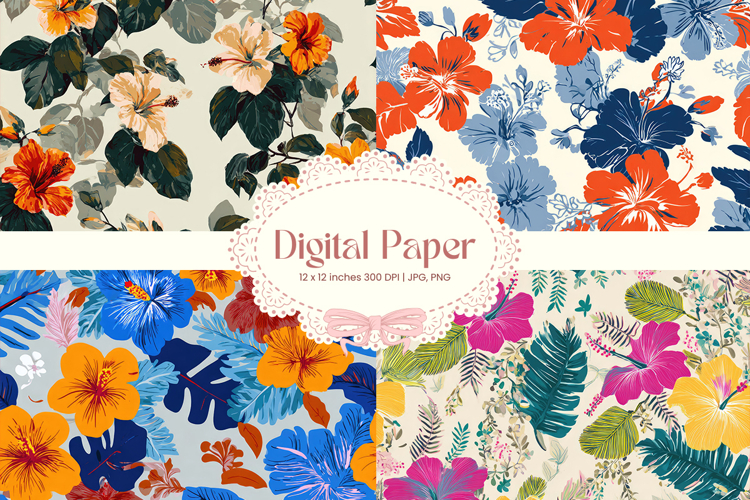 Flower Pattern Background Wallpaper Digital Paper_83