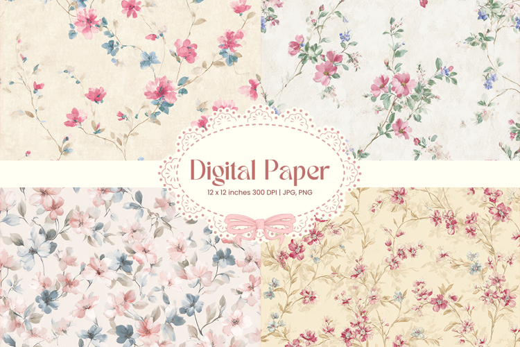 Flower Pattern Background Wallpaper Digital Paper_84