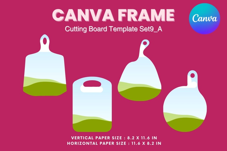 Kitchen Cutting Board Canva Frame Board for Serving Dishes_9