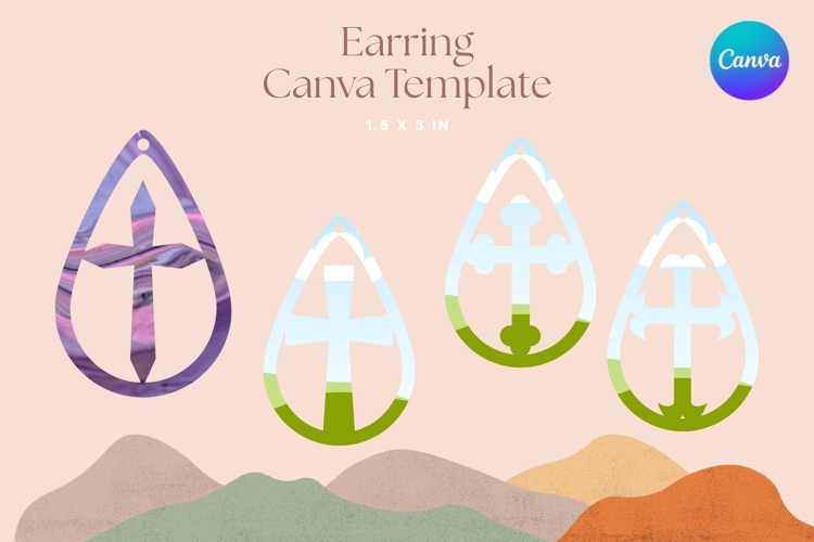 Elegant Earring CANVA FRAME Jewelry Designs Add Photo_9
