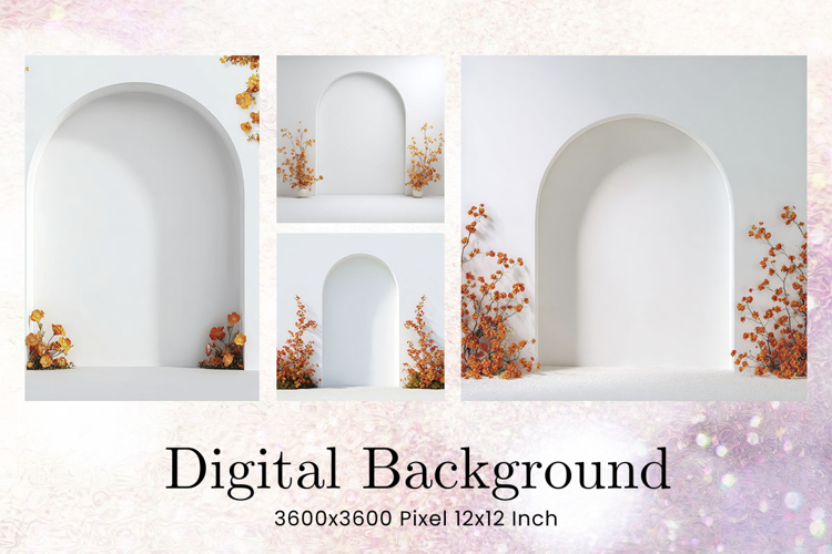 Flower Backdrops Overlays Wedding Studio Room Background_9