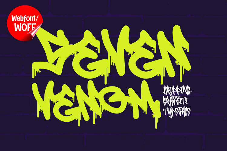 Seven Venom | Dripping Monoline Handwritten Webfont
