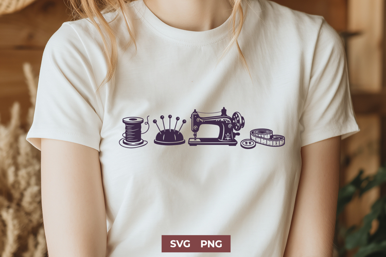 Sewing Tools SVG PNG | Minimal Sewing Icons | Seamstress Art