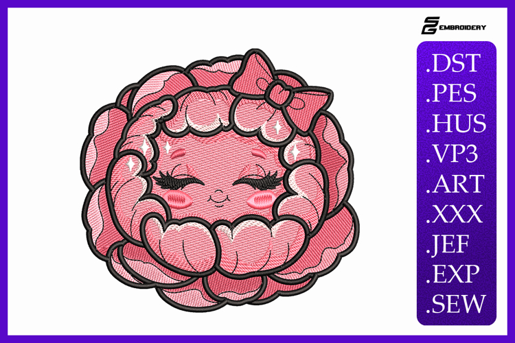 Peony Flower Embroidery Designs For Machine